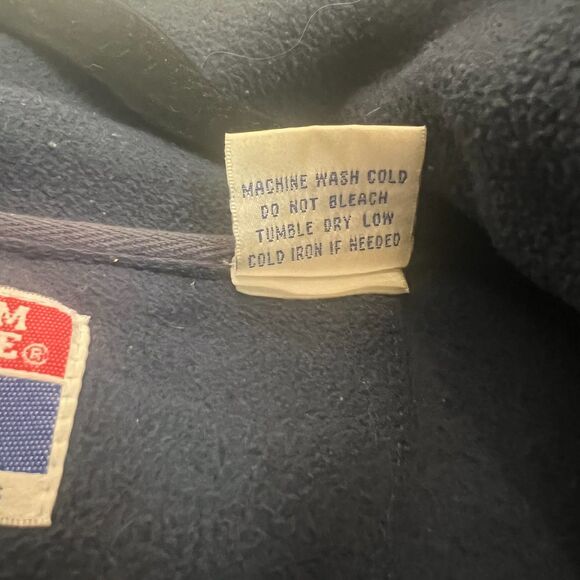 Russel Athletic Team Issue Notre Dame Fleece Large Zip-Up Vtg embroidered pocket - Picture 6 of 14